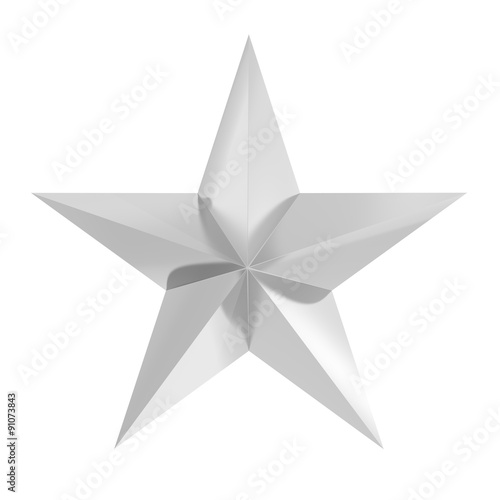 Silver star icon isolated on white background