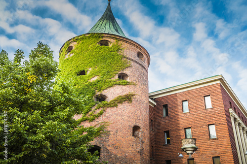 Billede på lærred Powder Tower (Pulvertornis, circa XIV c.) in Riga, Latvia. Since