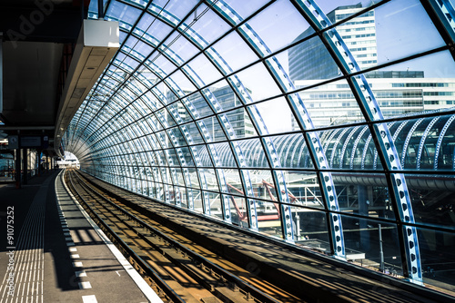 Modern train station in Amsterdam