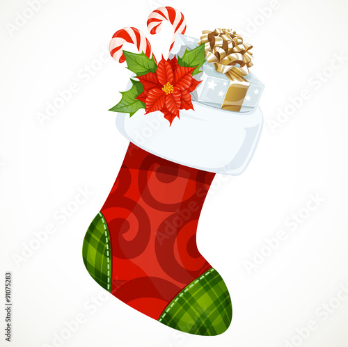 Christmas sock with gifts