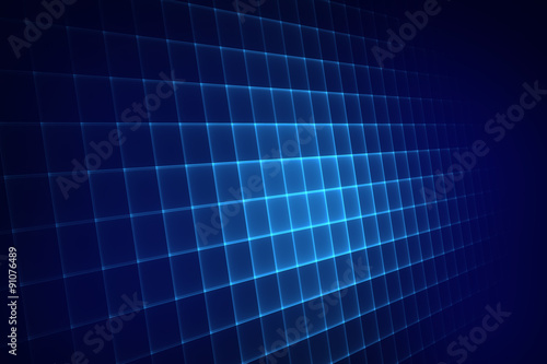 Lattice - Blue Abstract Modern Background
