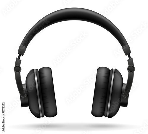 acoustic headphones vector illustration