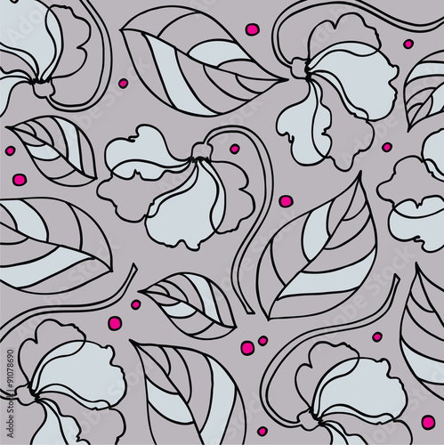 Warm Graphic Pattern Flowers