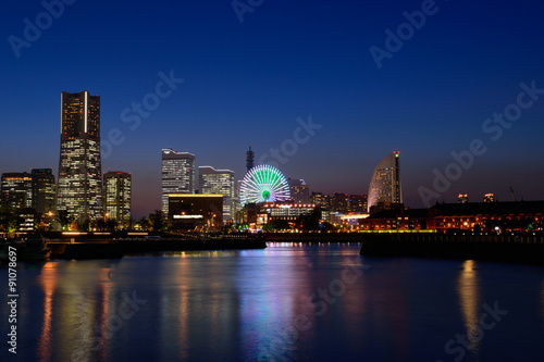 Skyscrapers at Minatomirai, Yokohama at night © Scirocco340