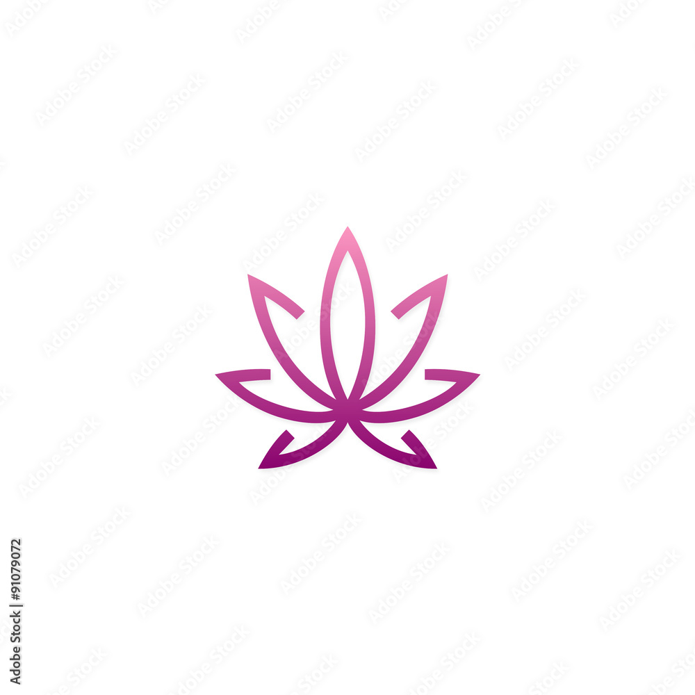 lotus beauty abstract spa cosmetic logo