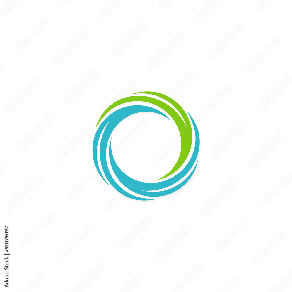 round abstract shape communication vector logo round abstract shape communication vector logo