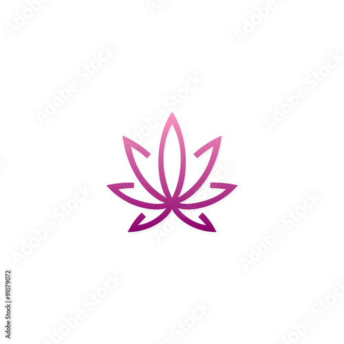 Fototapeta Naklejka Na Ścianę i Meble -  lotus beauty abstract spa cosmetic logo
