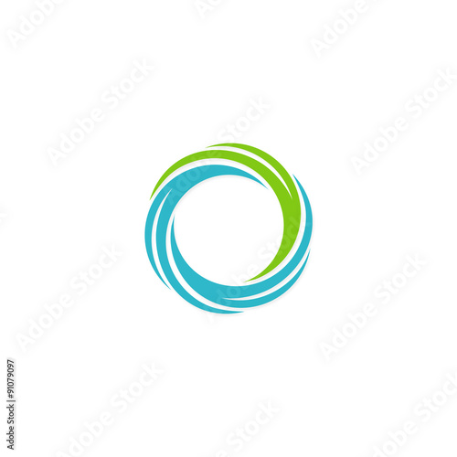 round abstract shape communication vector logo