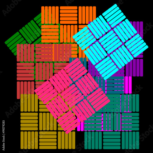 Abstract colorful square pattern background vector