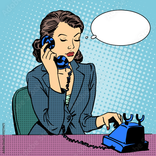 Business woman talking phone