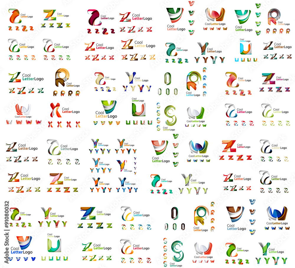 Fototapeta Mega set of letter logos