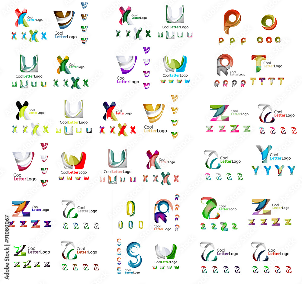 Mega set of letter logos Mega set of letter logos