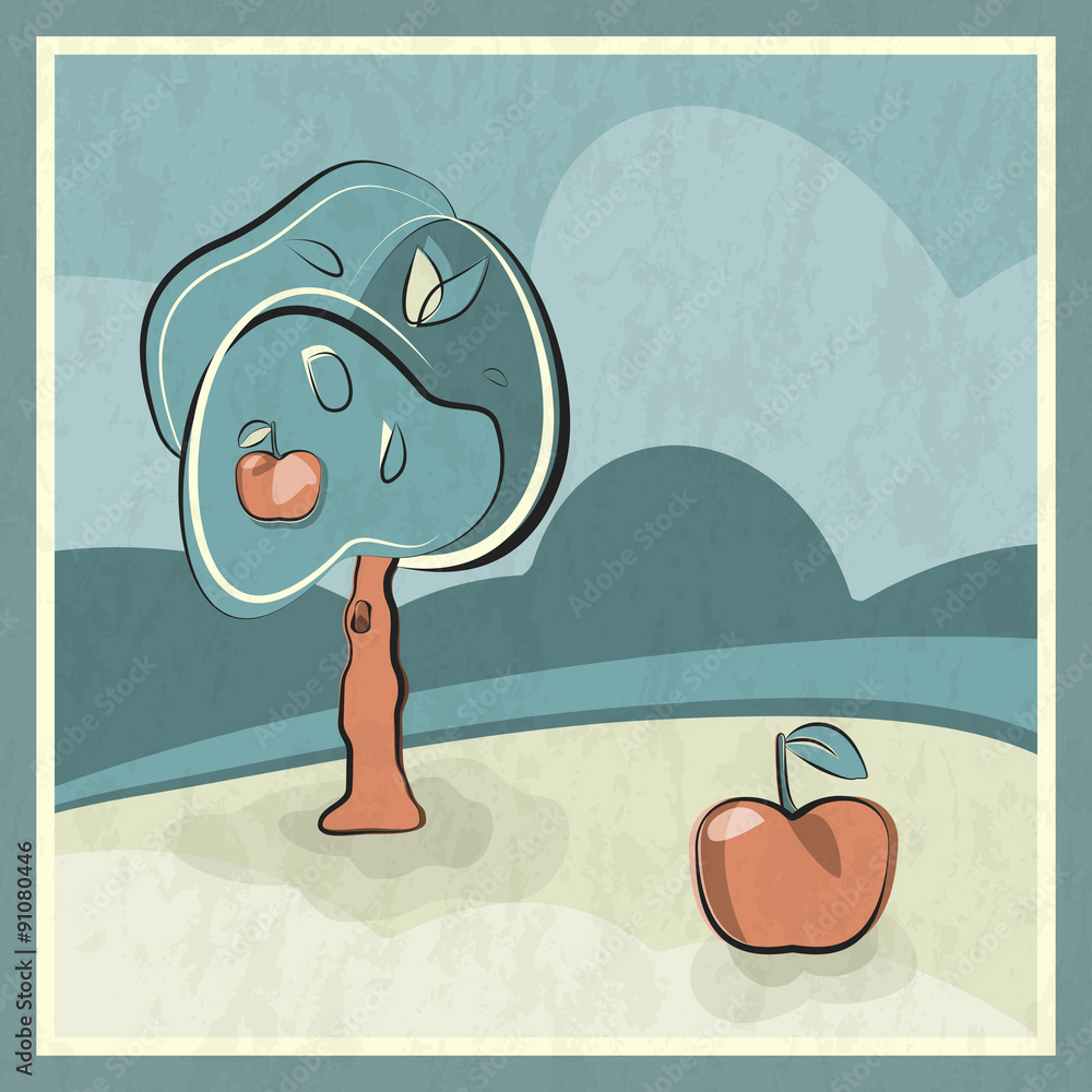 The Apple Doesn t Fall Far From The Tree Vector Illustration Of the-apple-doesn-t-fall-far-from-the-tree-vector-illustration-of