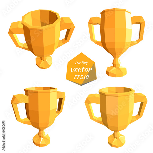 Icons gold cup isolated on a white background. The award for the