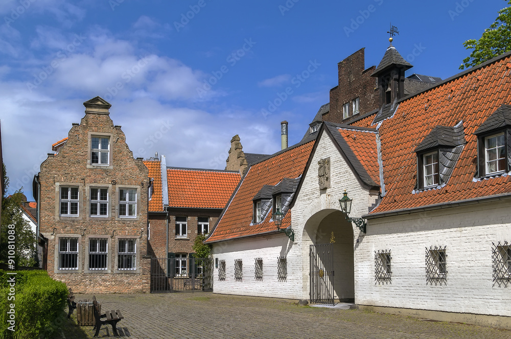 Naklejka premium small square, Dusseldorf, Germany