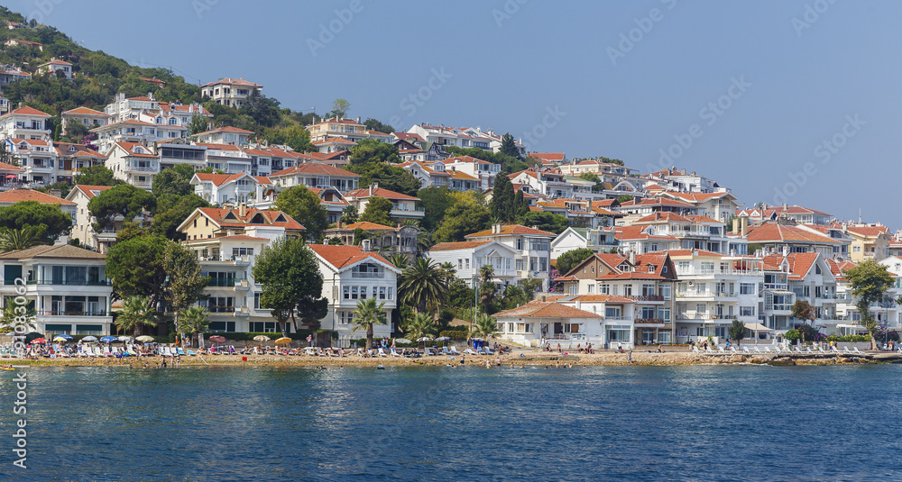 Villas and hotels on the Princes' Islands.Turkey