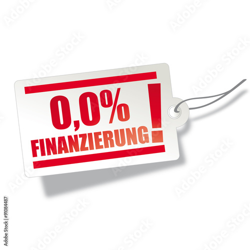 Null Prozent Finanzierung Etikett