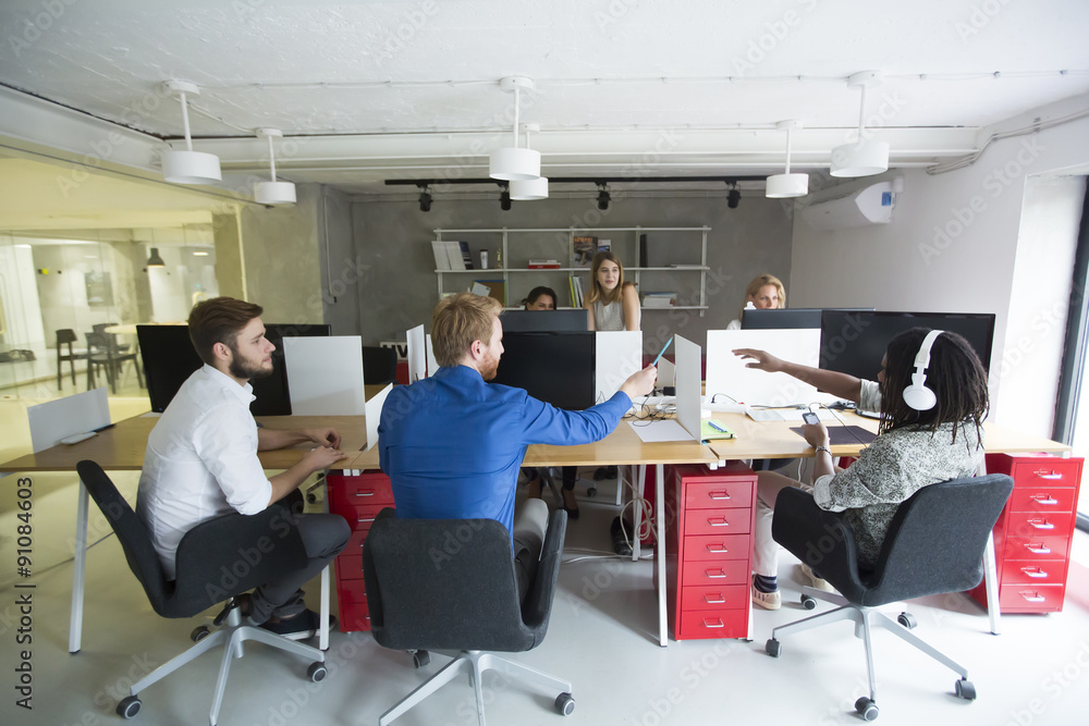 Fototapeta premium Young people in the office