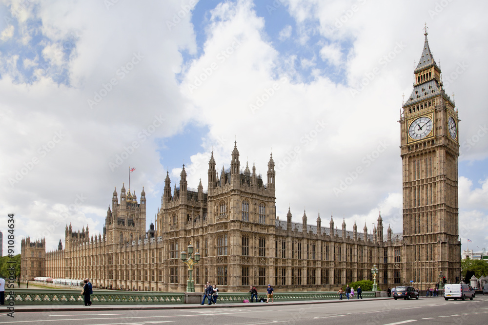 Naklejka premium Big Ben i Parlament w Londynie