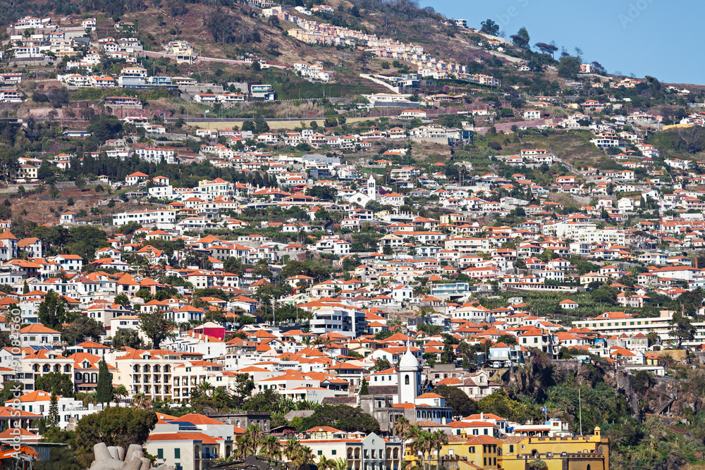 Fototapeta premium Funchal aerial view