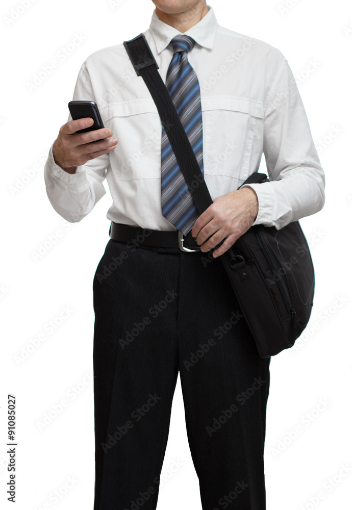 businesswoman with phone and poltfelem businesswoman with phone and poltfelem