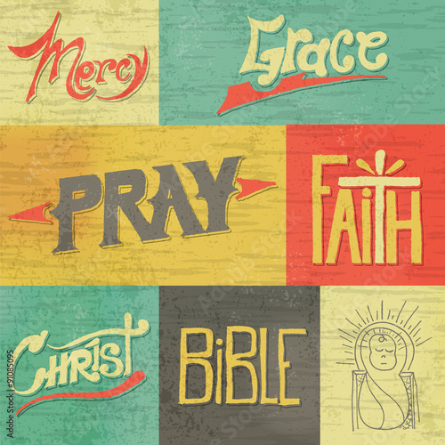 Vintage Hand Drawn Faith Graphics