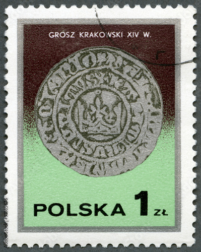 POLAND - 1977: shows King Kazimierz Wielki's Cracow groszy