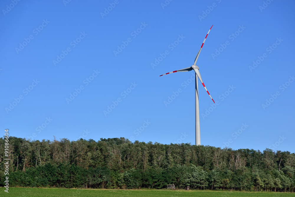 Fototapeta premium Utilization of wind power in Austria
