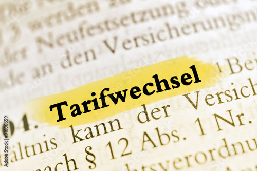Tarif - Text aus dem Gesetzbuch - gelbe Markierung, sepia Hintergrund