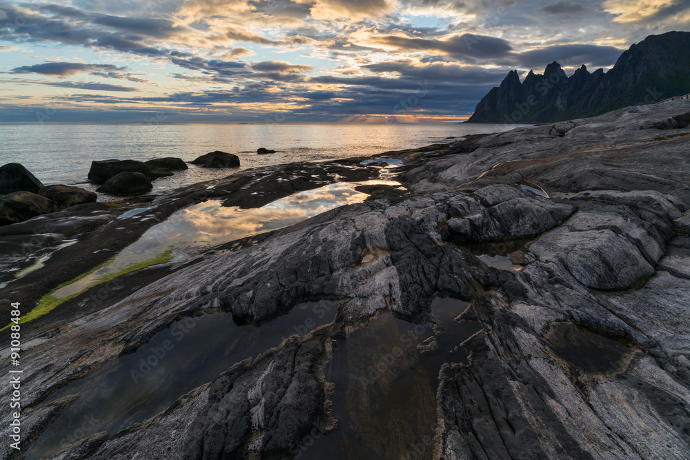 Senja island in Norway, Mefjorden