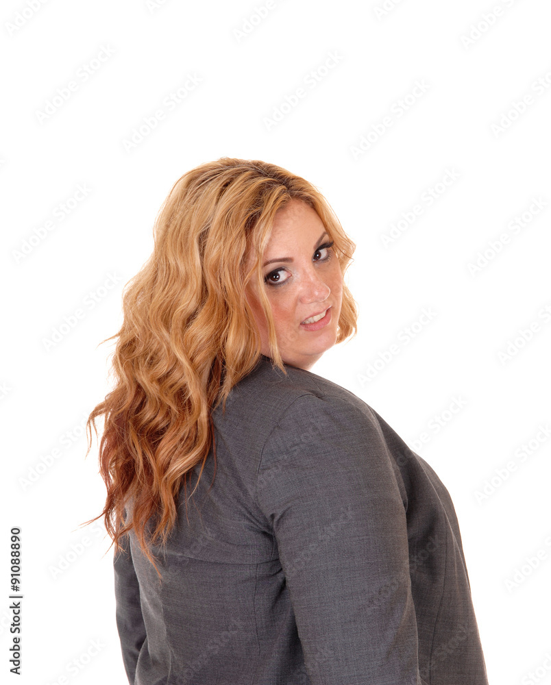 Portrait of blond full size businesswoman. Portrait of blond full size businesswoman.