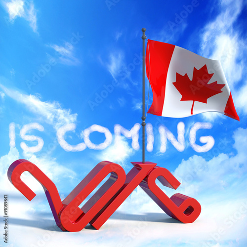 2016 is coming con bandiera Canada