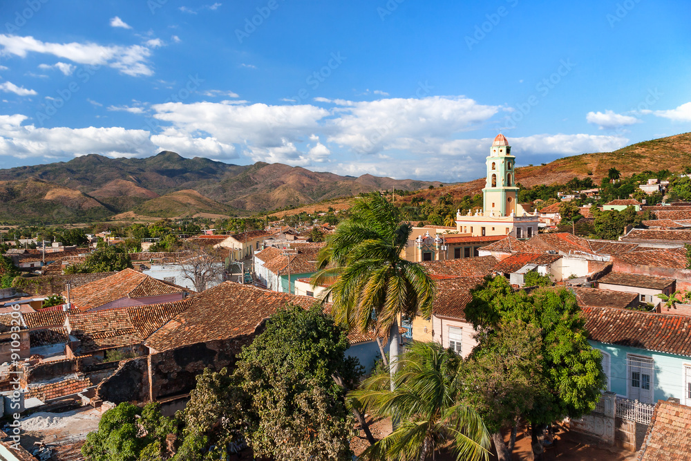 Colonial town cityscape of Trinidad, Cuba. UNESCO World Heritage Site. 