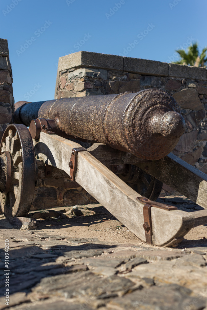 Historic Cannon, Colonia del Sacramento, Uruguay. Traveling hist