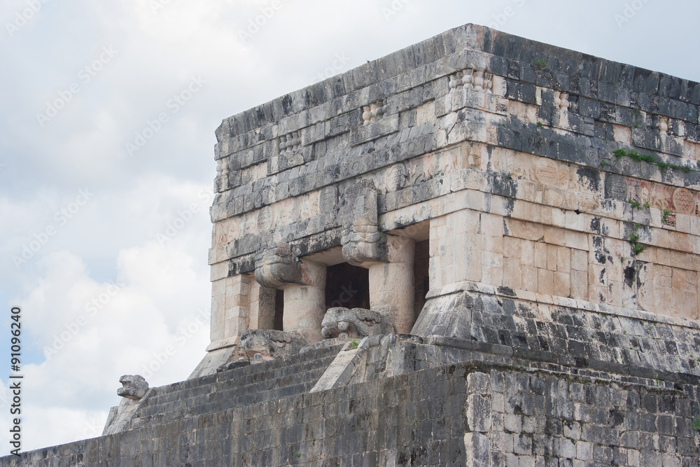Temple of the jaguars Chichen Itza Yucatan Mexico