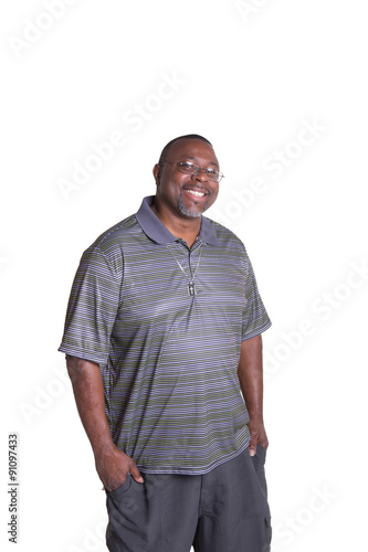 Handsome older gentleman isolated