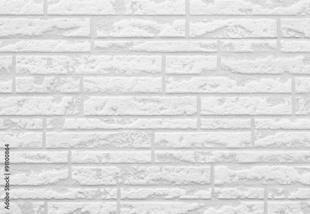 Fototapeta premium Biała cegła kamienna ściana bezszwowe tło i tekstura