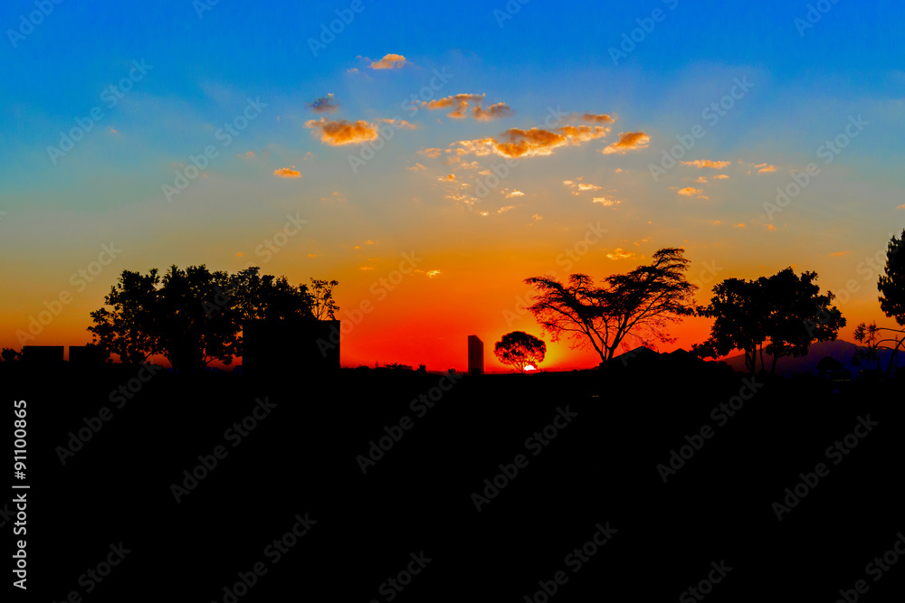 Sunrise landscape in Ethiopia