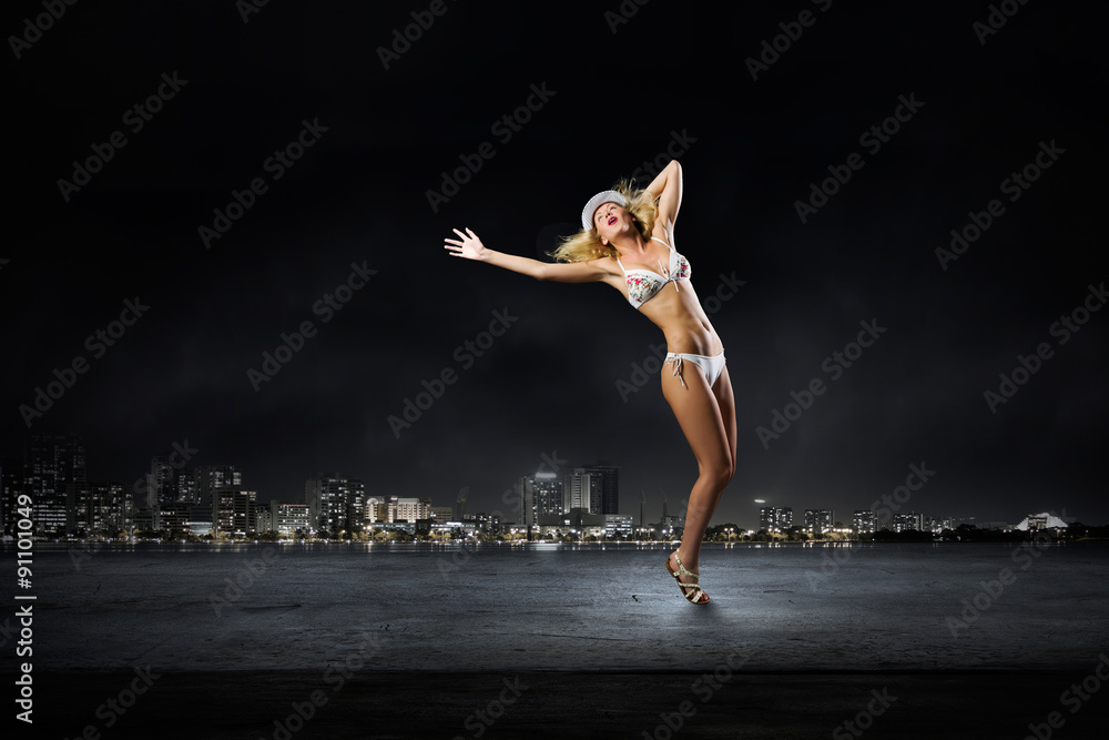 Naklejka premium Bikini girl