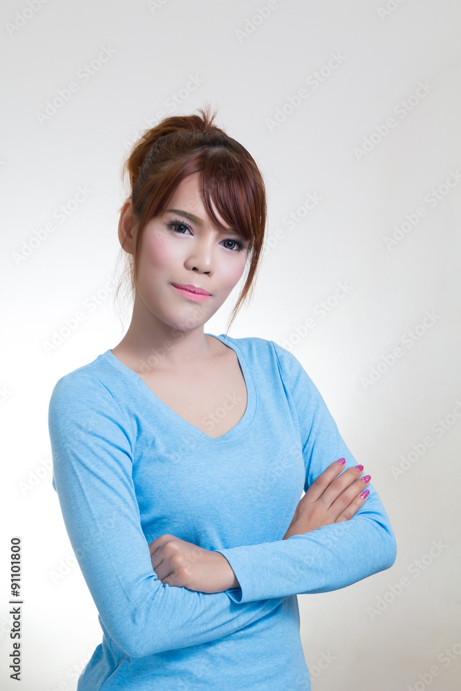 Fototapeta premium Woman crossed arms