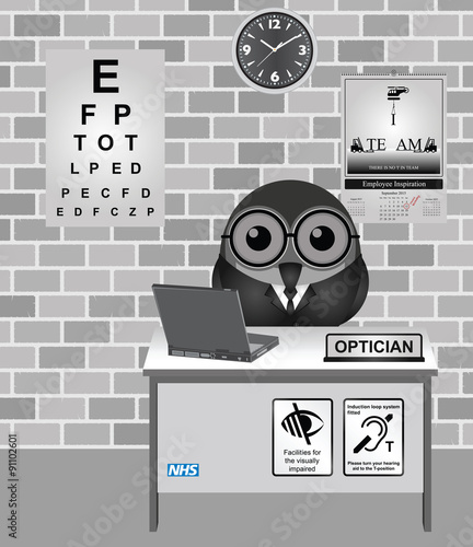 Optician consulting room