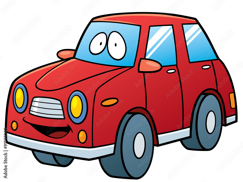 Vector Illustration of Cartoon Car
