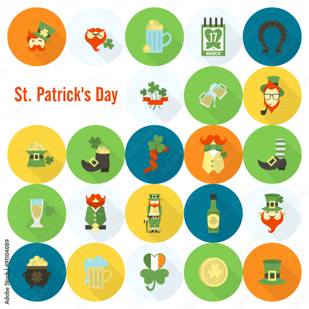 Saint Patricks Day Icon Set Saint Patricks Day Icon Set