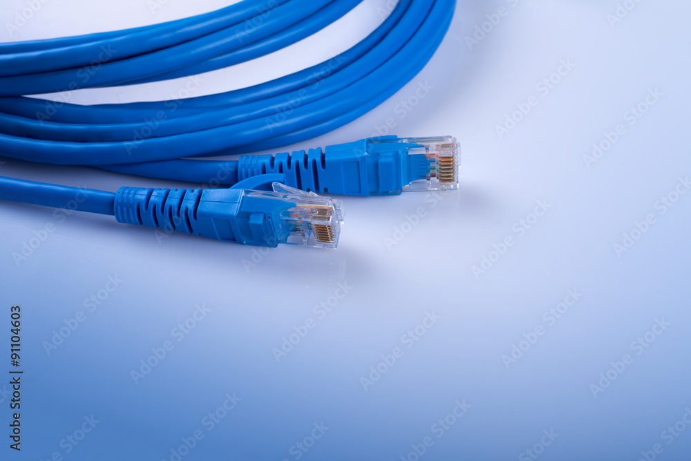 Blue Network Cable with molded RJ45 plug Blue Network Cable with molded RJ45 plug