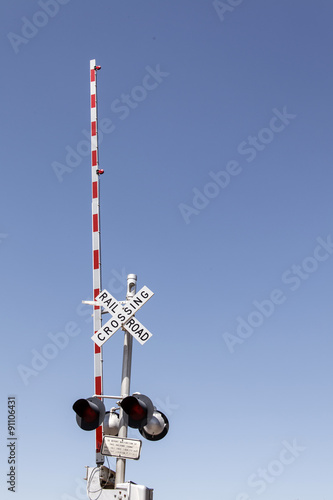 Bahnsignal eines Bahnübergangs