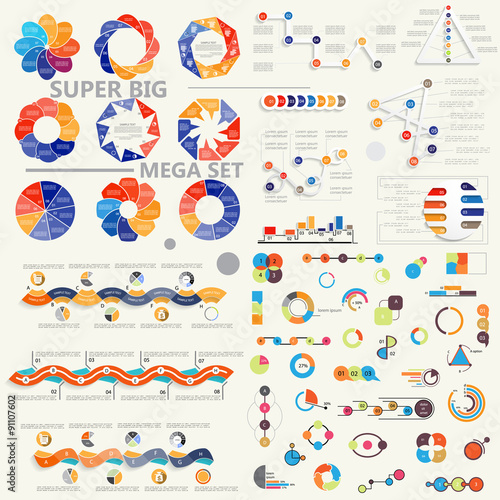 Super big set 1, Infographic elements, Templates for business re
