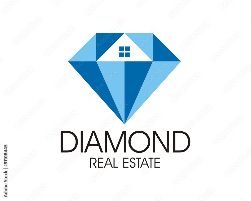 diamond real estate and mortgage company logo Stock Vector Adobe Stock