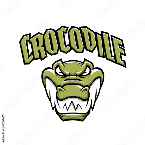 Grenn crocodile head mascot