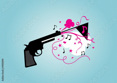 Toy Gun with Celebrated element
