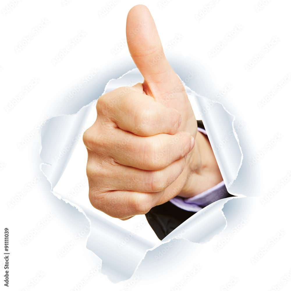 Gratulation mit Daumen hoch Stock Photo Adobe Stock